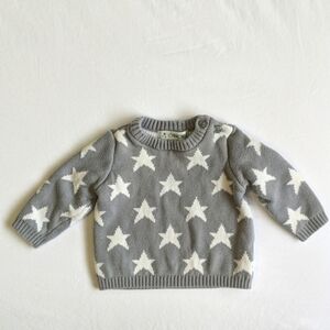 cherokee neutral star knit crewneck sweater 3 months baby unisex gender neutral